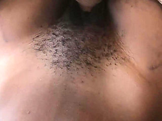 Beautiful Black Hairy Pussy Covered with Thick Cum