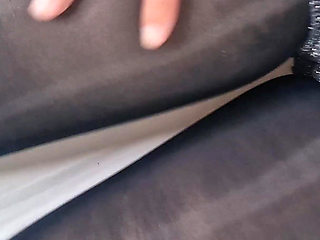 POV Elena Clark Masturbation Nylon Grey and Black