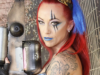 399 Anne Wild as Future Warrior Cosplay Girl