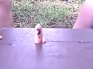 Two Big BBW Lesbians Smoke Your Tiny Cock Outdoors
