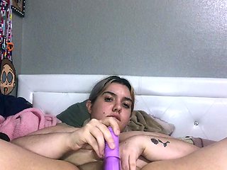 Big boobs milf masturbates with her dildo