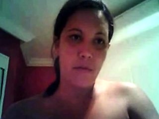 Brazilian Brunette Amateur Fingers on Webcam