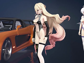 Chocolate Cream Duet Striptease Black Stockings White Stockings Racing Leotards