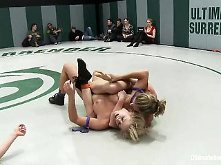 Blonde Goddesses vs Brunette Dragons in Anal Wrestling Semifinals