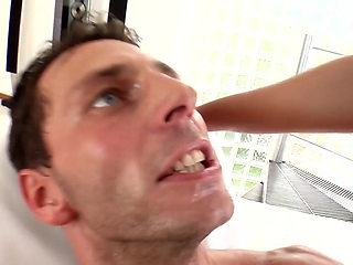 Skinny slut gets tight ass torn apart by monster dick