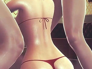 Helen Parr The Incredibles Takes Two Cocks - Double Blowjob & Rough Group Sex with Facial Cum in 3D Animation