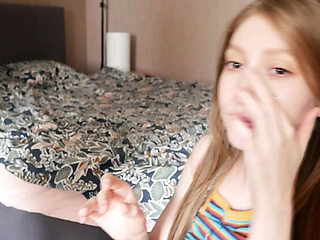 Russian Teen Moans Loud as I Pound Her Tight Pussy and Cum in Her Mouth - POV Blowjob