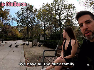Random Stranger Gets Hot Outdoor Blowjob in Madrid - Big Ass Twerking & Doggystyle POV