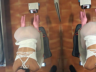 MILF Tied to a Chair and Fucked in the Mouth and Pussy