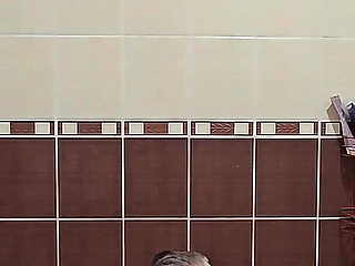 Pretty Chubby Wife with Big Natural Tits Takes a Shower