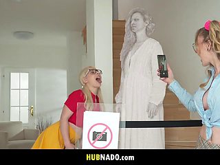 Katy Rose, Ivy Maddox  Ellie Shou in Lesbian Threesome Double Penetration