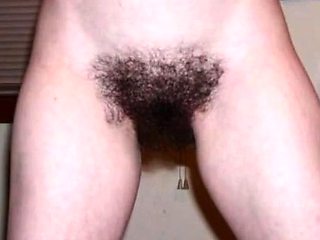 Bushy Girl's Pussy - Close-Up View
