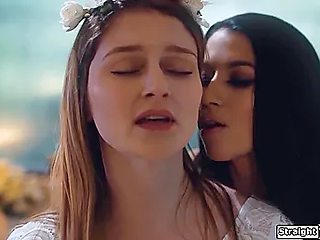 Busty Bride Gets Her Pussy Licked By Her Husbands Stepsister