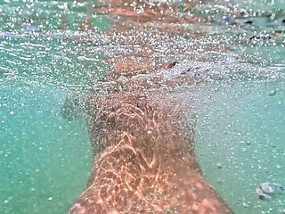 Emma Voyeur Naked Underwater Pool Play - Amateur MILF Tease Big Ass & Titties Flashing