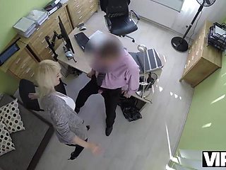 VIP4K. Blonde angel Katy Rose gladly passes the dirty casting of her credit manager: Porn