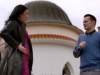 Mature lady is a kinky fucking sniffer.. gets punished for it