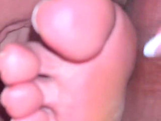 Cumshot on His Feet