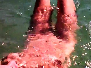 Naked Swimming MILF at the Beach