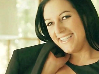 Busty Brunette Simone in Black Lingerie