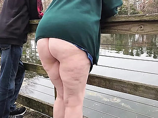 Hot BBW Granny Meets Stranger In Park And Sucks Big Cock