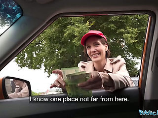 Shy Waitress Gets More Than Tip - Public Blowjob & Hardcore Sex with Mia Moon