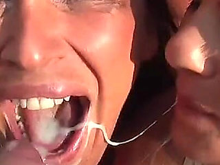 Amateur Cum Swallow and Gangbang Orgy in My Backyard with Many Girls