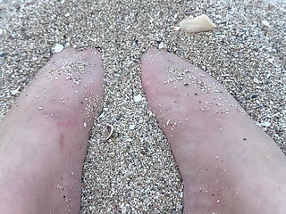Beach Day Rub My Big Sexy Feet in the Sand