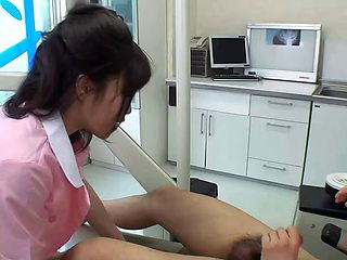 Cheeky Japanese Virgin Guy seduce Skinny Japanese Nurse