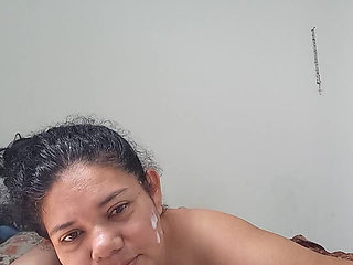 Beautiful Girlfriend Sucking Deep Throat