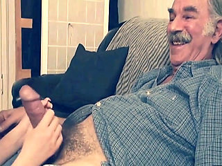 Old Man with Big Dick Fucks Young Whore in Heat