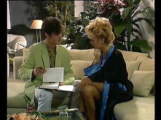 Blonde bitch gets fucked in both holes