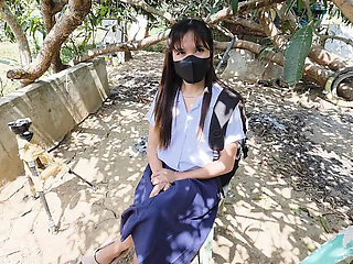 18 Year Old Schoolgirl Gets Virginity Taken by Classmate in Public