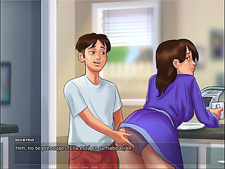 My stepmom and I make love in the kitchen