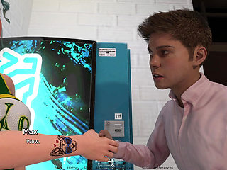 Comforting A Cute Stranger Girl Near Vending Maching as She Played a Bad Basketball Game Today