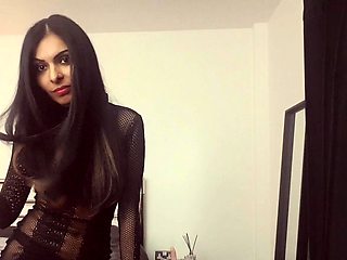 Cute curly brunette solo webcam masturbation