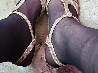 High Heels Whore Gets Fucked by 12 in the Store