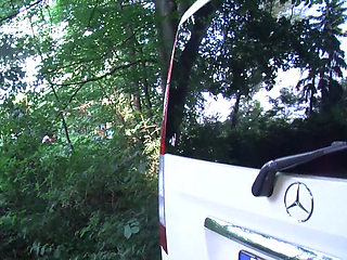 Blonde Mature German with Big Booty Gets Pounded Outdoors