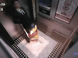 Elevator sex in hentai animated