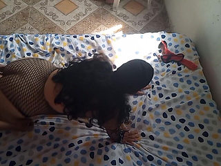 Beautiful Girlfriend Blowjob in Lingerie Black