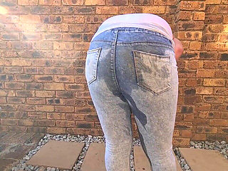 Brunettes Outdoor Piss, Soaking Clothes in Piss, Pants Wetting