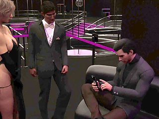 Cuckold girlfriend gets naughty with two guys while her boyfriend waits outside