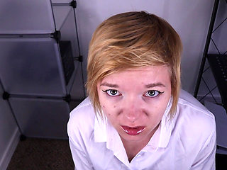 Caught in the Stockroom POV Blowjob