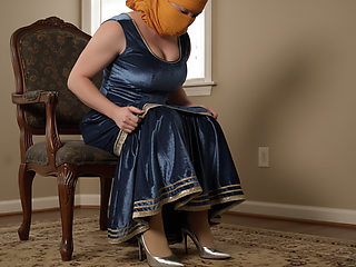 crossdresser sharara shiny silki vwlvet dress