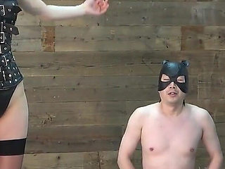 Game Where Two Masochistic Men Compete to Remove Dildo From Masochistic Woman's Pussy Using Only Mouths and Deliver to Mistress