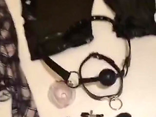 Crossdressing and bondage predicament fun in a hotel room