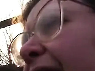 Granny Blowjob in Park - Amateur Outdoor GILF Sucking