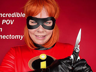 Mrs Incredible Gives POV Villain a Penectomy
