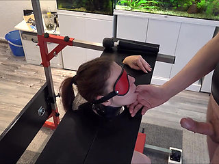 Slave Defenseless in the Pillory Driven to Orgasm on Sybian Part 2