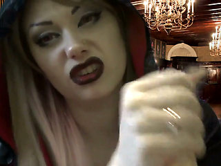 Dangerouse Vampire punish and milk your cock