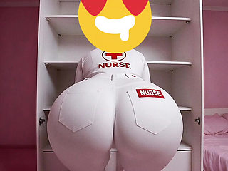big-bootied nurse shaking her ass